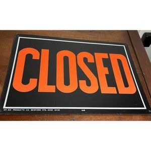 CLOSED Metal Tin Sign HY-KO Product Co Cleveland #849